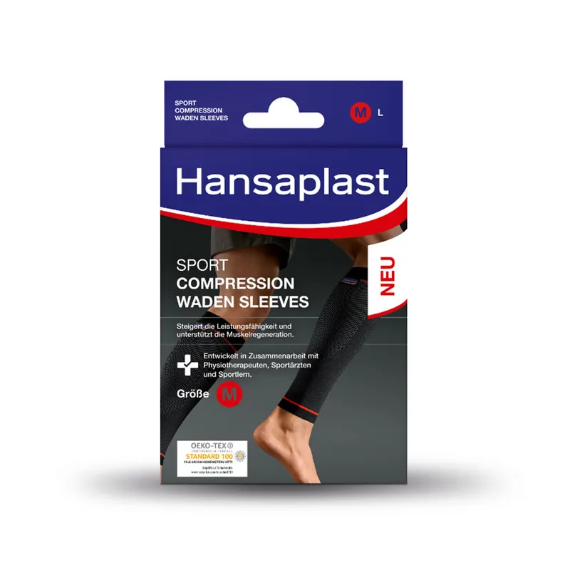 Hansaplast Sport Compression Waden, sleeves Wadenbandagen Gr. M (2 Stck.)