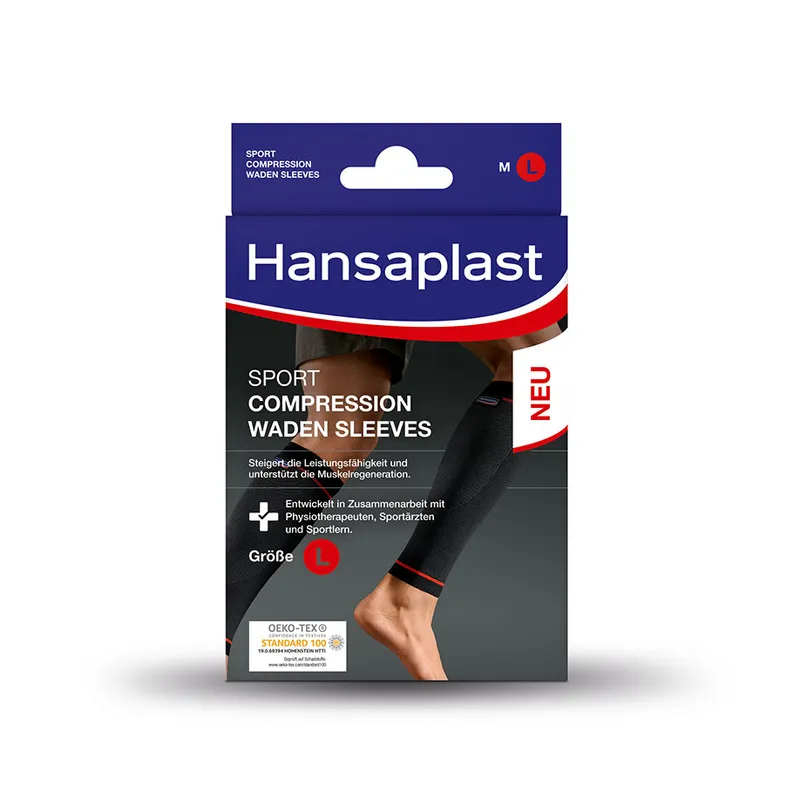 Hansaplast Sport Compression Waden, sleeves Wadenbandagen Gr. L (2 Stck.)