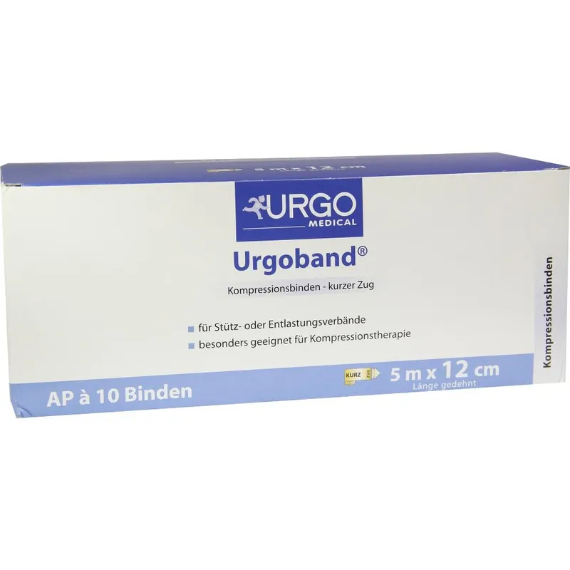 Urgoband Kurzzugbinden, hautfarben, 5 m x 12 cm (10 Stck.)