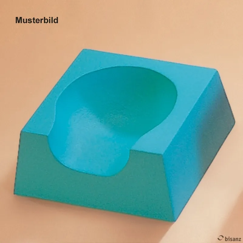 Röntgenkopfteil Nr. 9, für Rückenlage, blau, 25 x 25 x 10 cm