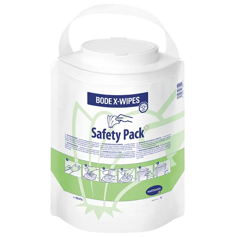 BODE X-Wipes Safety Pack, Einmal-Vliestuchspender (90 Tücher)