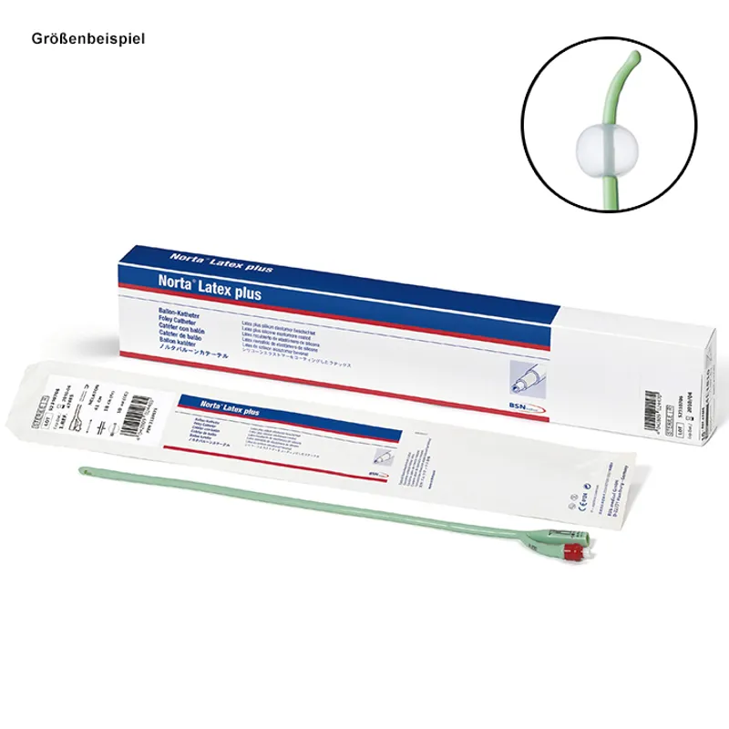 Norta Latex plus Ballonkatheter, Tiemann-Spitze Ch. 16, 10 ml Ballon