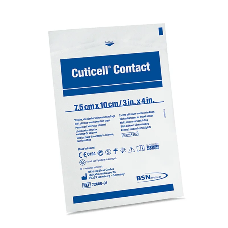 Cuticell Contact Silikonwundauflagen, 5,0 x 7,5 cm, steril (5 Stck.)