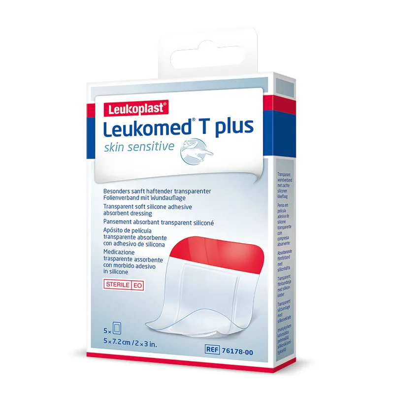 Leukomed T plus skin sensitive steril, Transparentverband, 7,2 x 5,0 cm (5Stck)