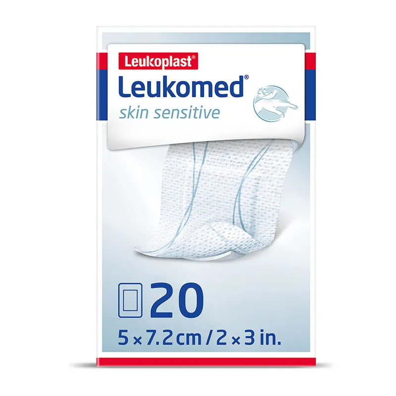 Leukomed skin sensitive steril, Vlies-Wundverband 7,2 cm x 5 cm (20 Stck.)