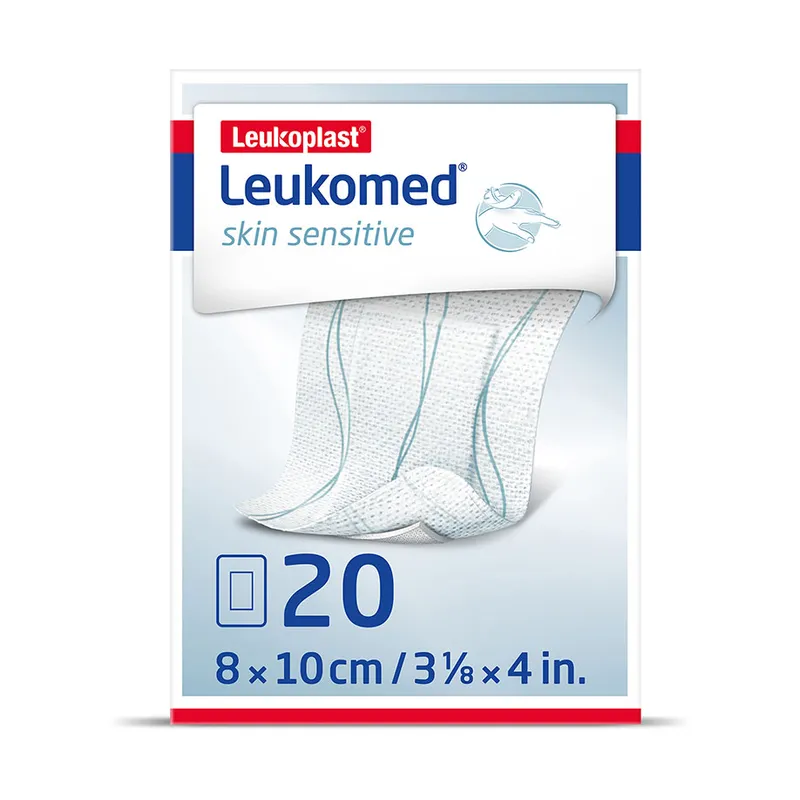 Leukomed skin sensitive steril, Vlies-Wundverband 8 cm x 10 cm (20 Stck.)