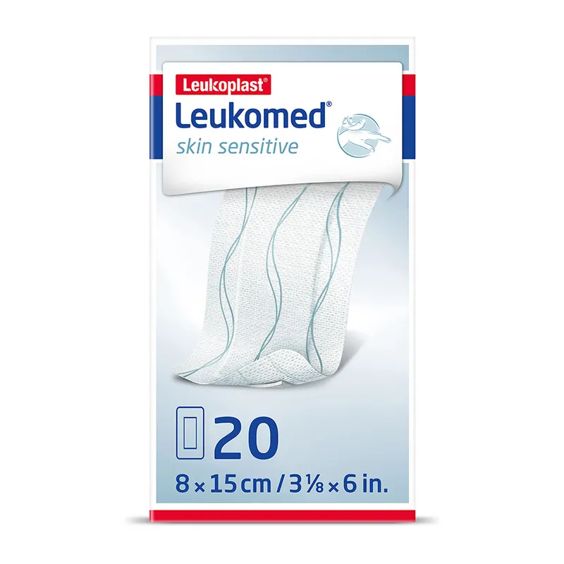 Leukomed skin sensitive steril, Vlies-Wundverband 8 cm x 15 cm (20 Stck.)