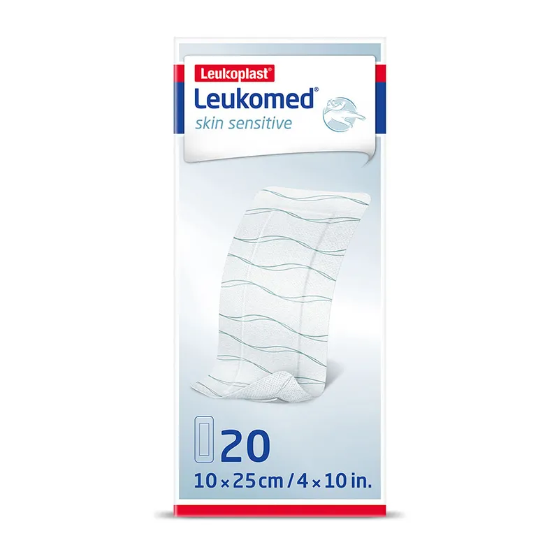 Leukomed skin sensitive steril, Vlies-Wundverband 10 cm x 25 cm (20 Stck.)