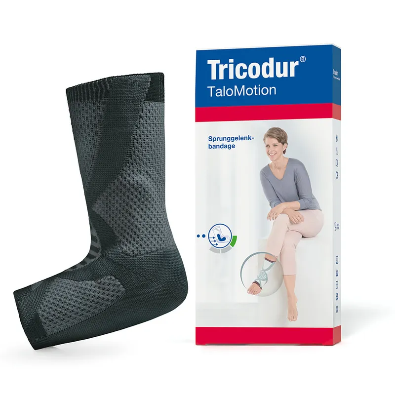 Actimove TaloMotion Sprunggelenkbandage, links, Gr. M, anthrazit