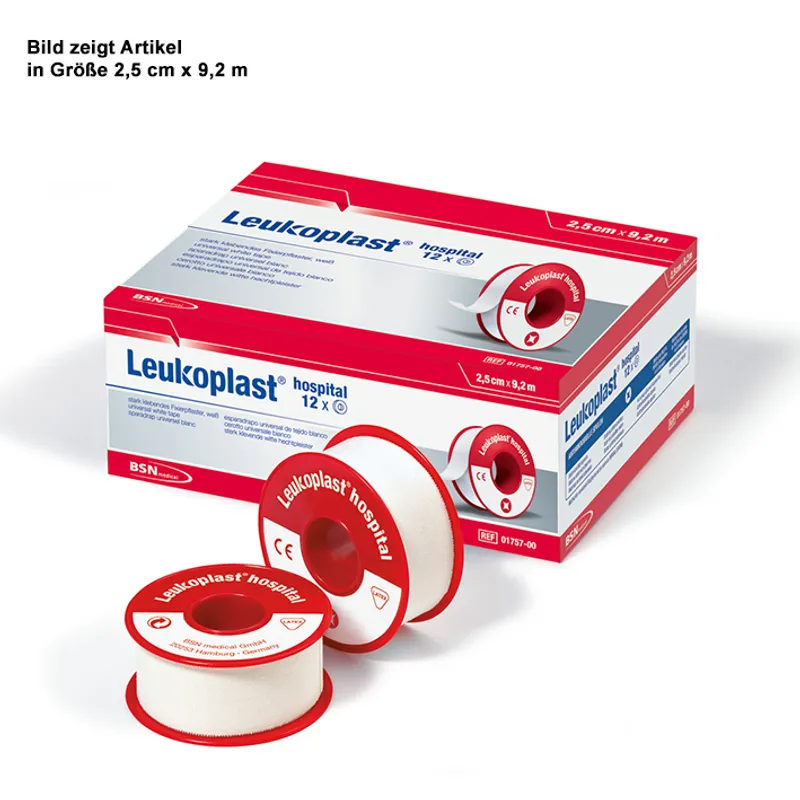 Leukoplast hospital Rollenpflaster, ohne Schutzring, 9,2 m x 5,00 cm, weiß