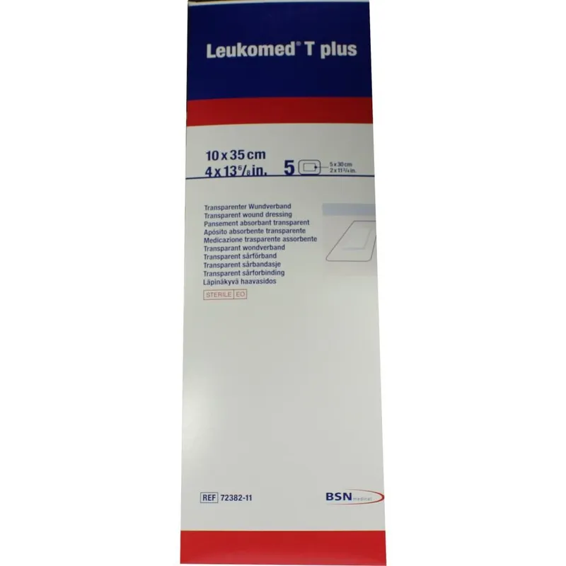 Leukomed T plus Transparentverband, 10,0 x 35,0 cm, steril (5 Stck.)