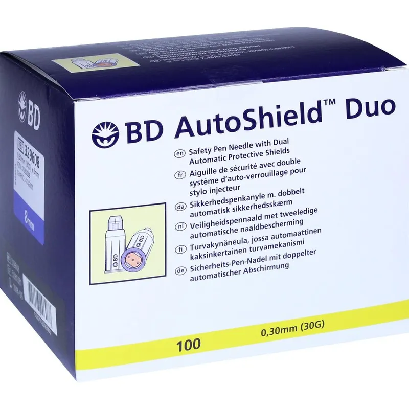 BD AutoShield Duo Sicherheits-Pen-Nadeln, 0,30 x 8 mm (100 Stck.)