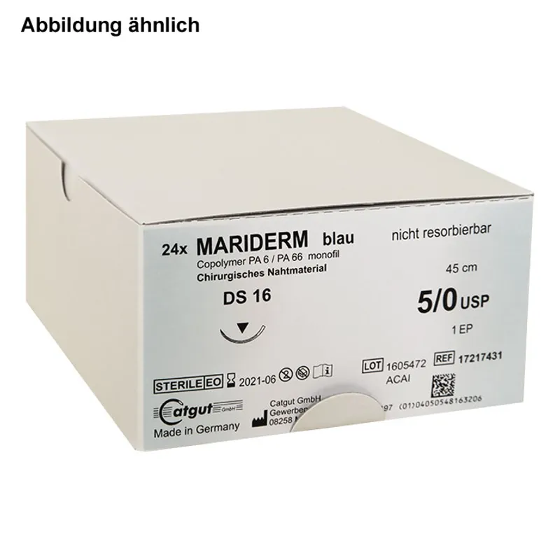 MARIDERM DS 16 4/0=1,5, blau, monofil, Nahtmaterial Fadenlänge 45 cm (24 Stck.)