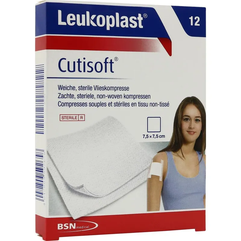 Leukoplast cutisoft Vlieskompresse, (OTC-Sortiment) 7,5 x 7,5 cm, steril