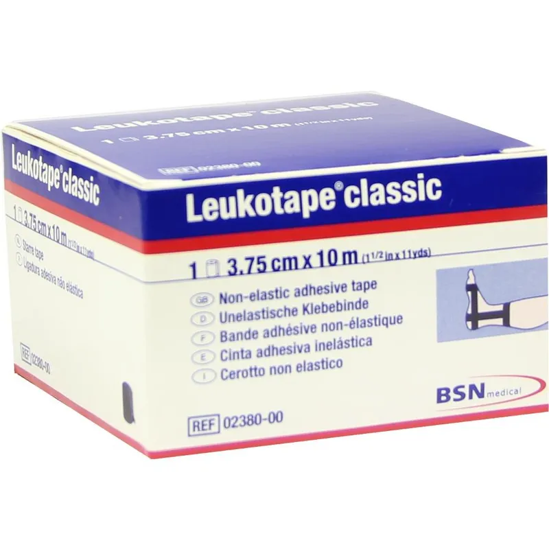 Leukotape classic Klebebinde, 10 m x 3,75 cm, schwarz