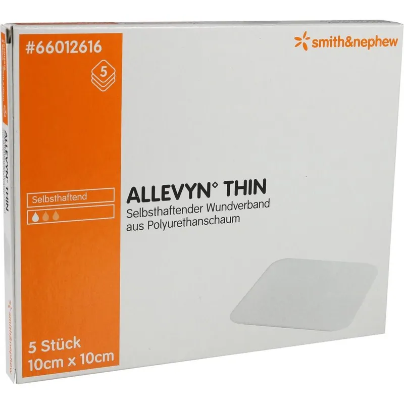 Allevyn Thin steril, 10 x 10 cm, Wundauflage (5 Stck.)