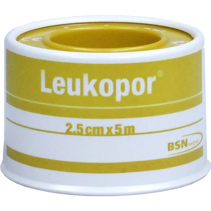 Leukopor Rollenpflaster im Schutzring, 5,0 m x 2,50 cm