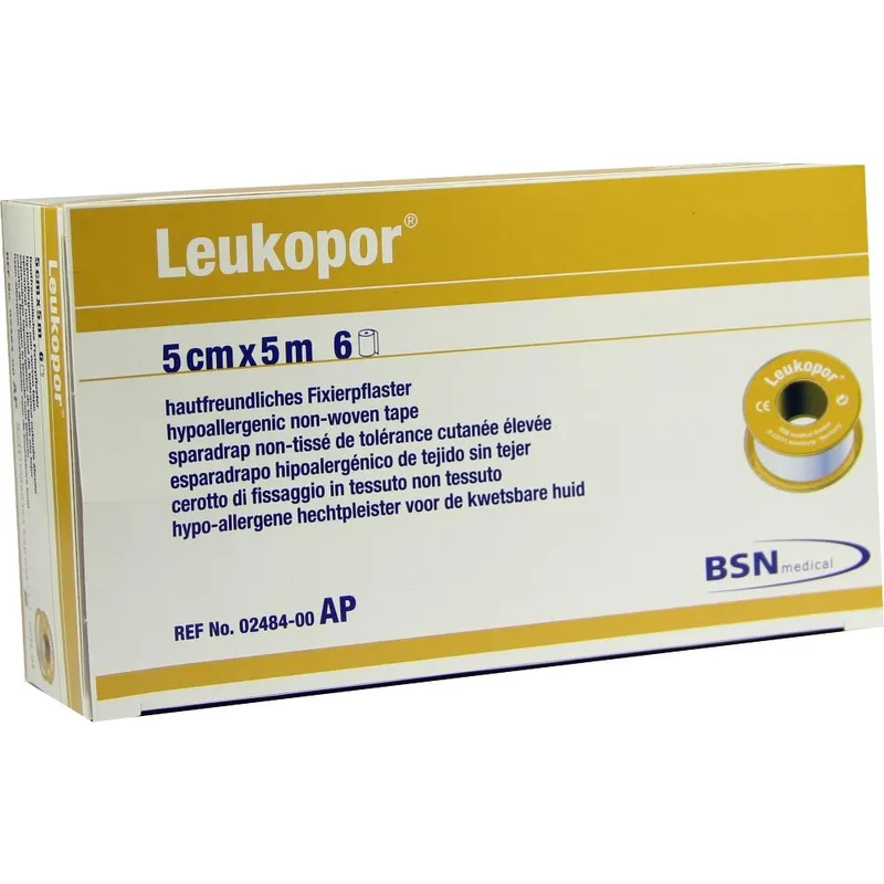 Leukopor Rollenpflaster ohne Schutzring, 5,0 m x 5,00 cm