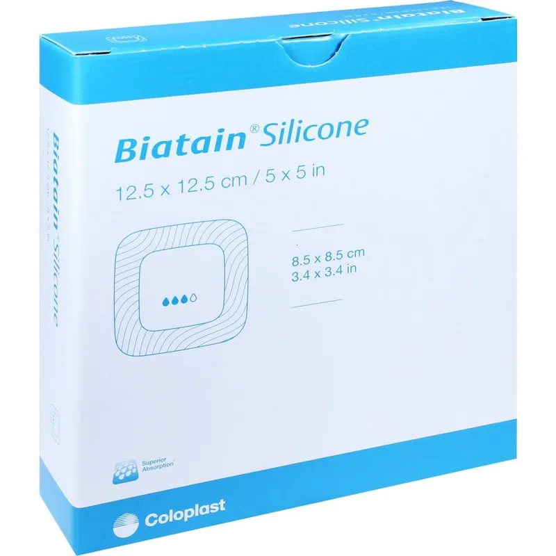 Biatain Silicone Schaumverband steril, 12,5 x 12,5 cm (10 Stck.)