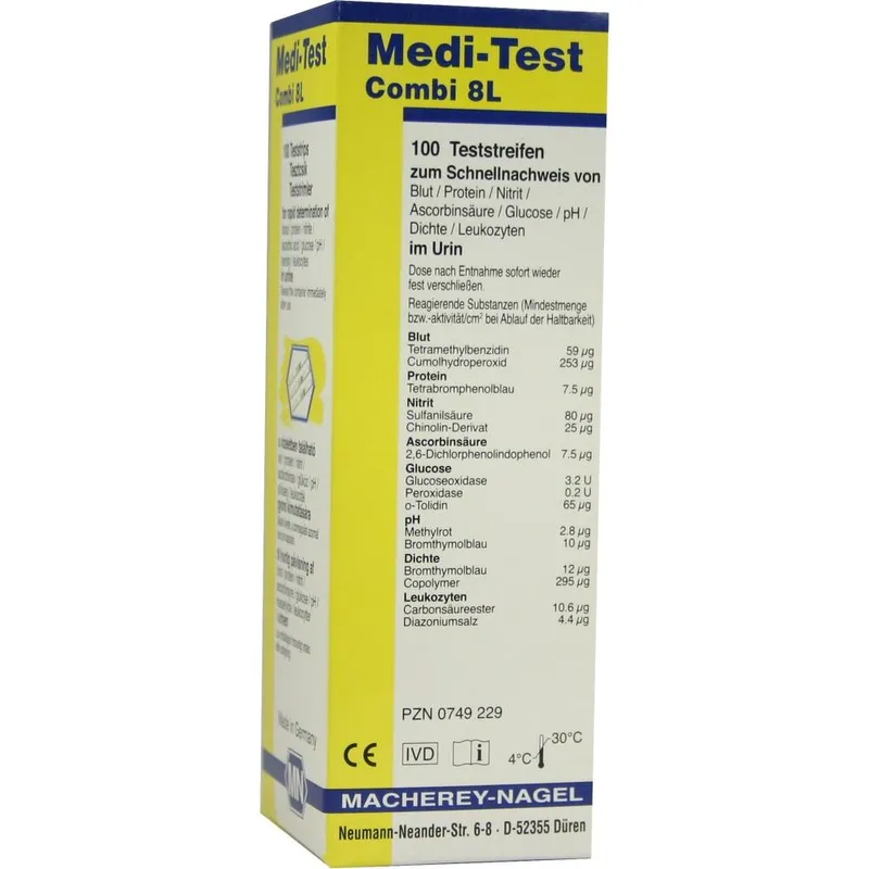 Medi-Test Combi 8 L, Harnteststreifen (100 T.)