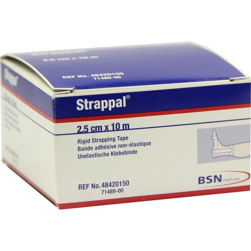 Strappal Klebebinden, 10 m x 2,5 cm, (5 Stck.)