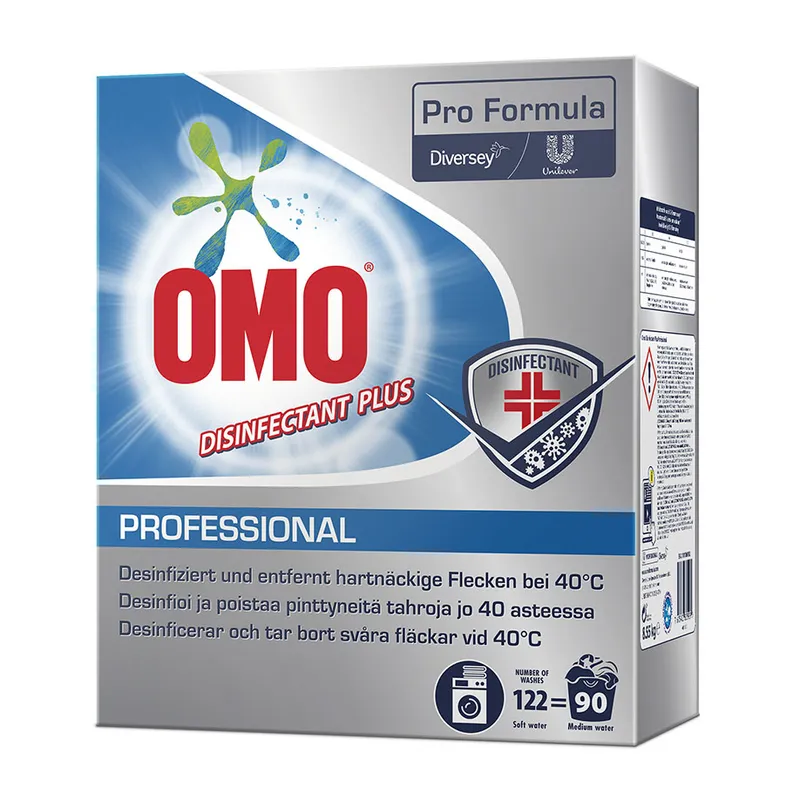 Omo Disinfectant Plus Professional, 8.55 kg, enzymatisch, phosphatfrei