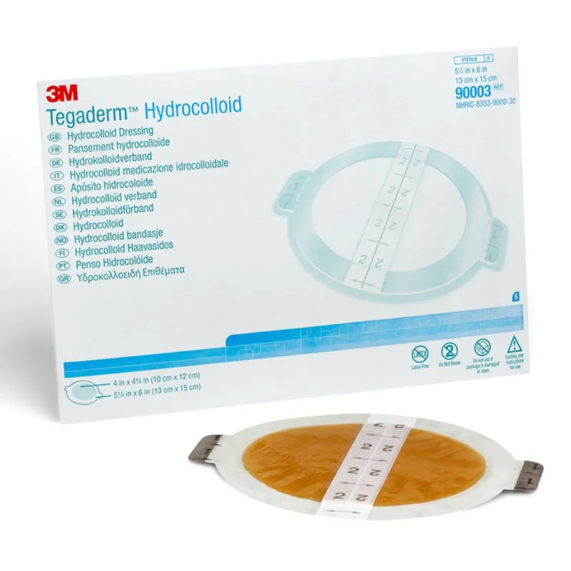 3M Tegaderm Hydrokolloidverband, oval, mit Kleberand, 13 x 15 cm (5 Stck.)