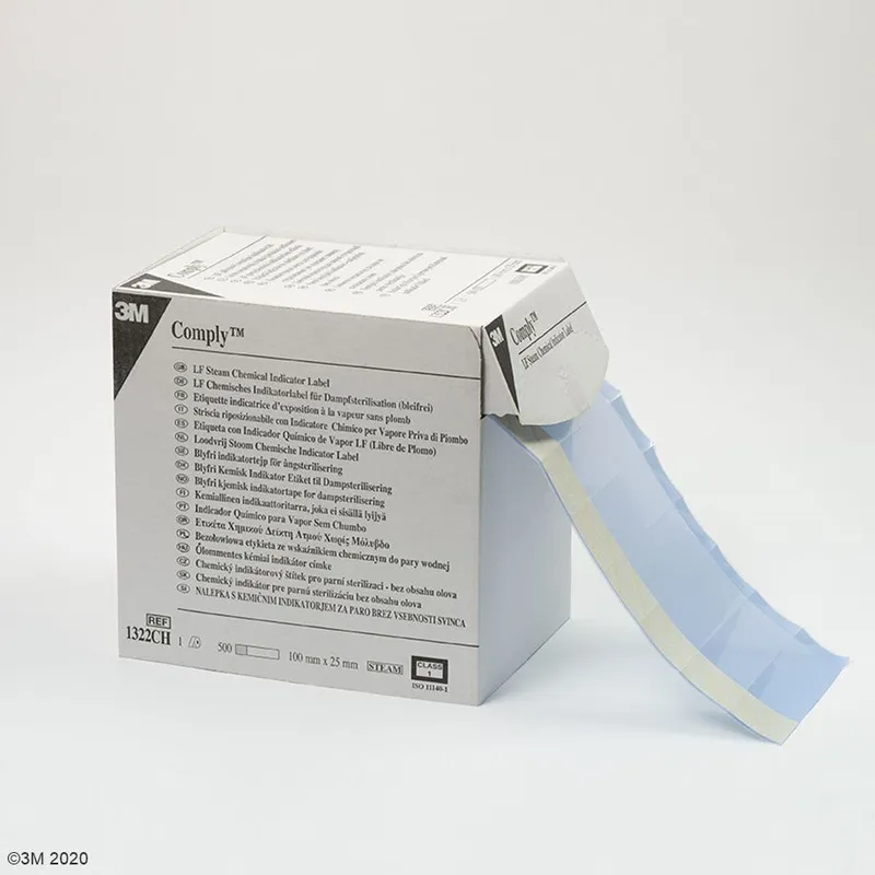 3M Comply Indikatorbänder 100 x 25 mm, Sterilgutcontainerlabel (500 Stck.)