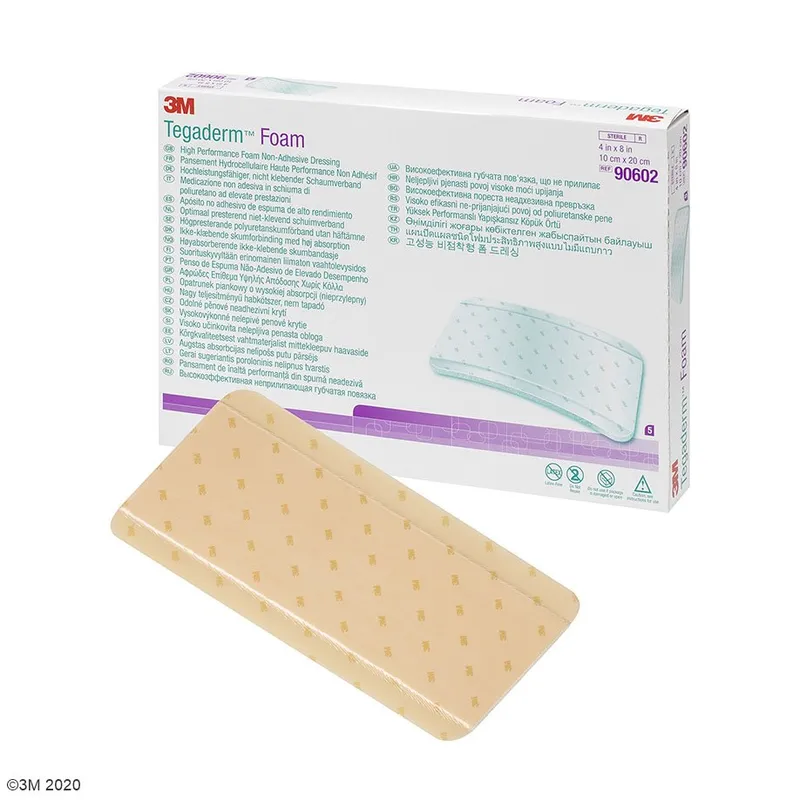 3M Tegaderm Foam Schaumverband, nicht klebend, 20 x 10 cm (5 Stck.)