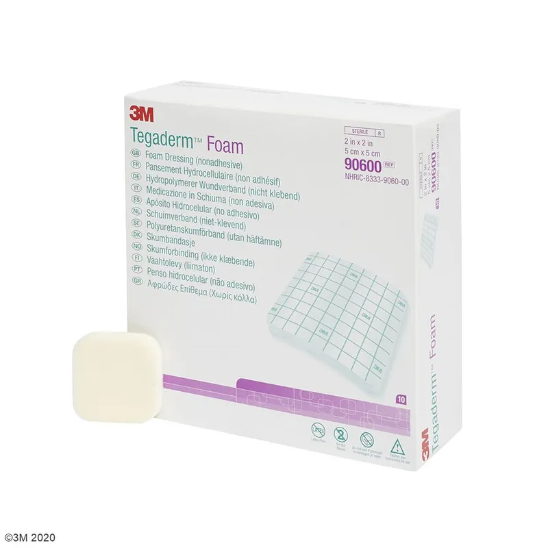 3M Tegaderm Foam Schaumverband, nicht klebend, 5 x 5 cm (10 Stck.)