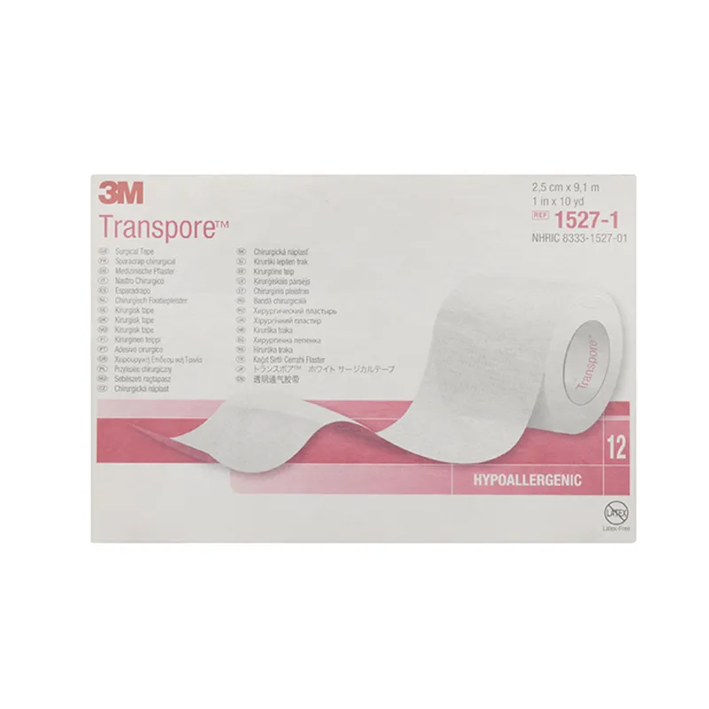 3M Transpore Fixierpflaster transparent, 2,5 cm x 9,1 m (12 Stck.)