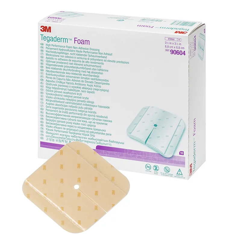 3M Tegaderm Foam Schaumverband, nicht klebend, 8,8 x 8,8 cm (10 Stck.)