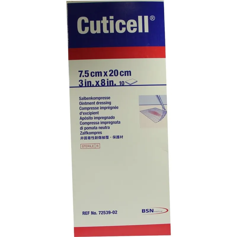 Cuticell Salbenkompressen, 7,5 x 20,0 cm, steril (10 Stck.)