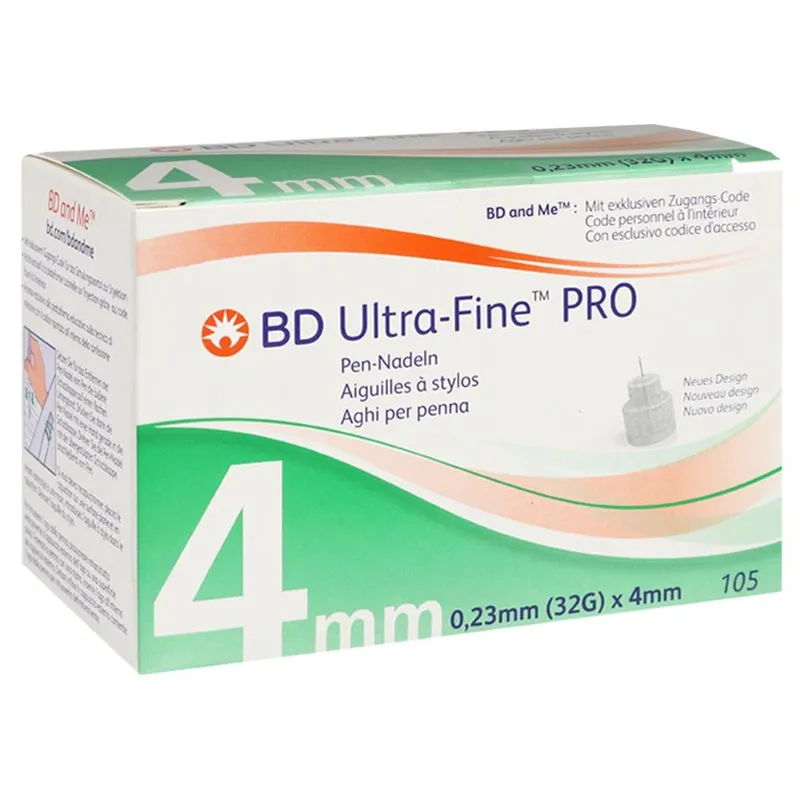 BD Ultra-Fine PRO Pen-Nadeln, 32 G 0,23 x 4 mm (105 Stck.)