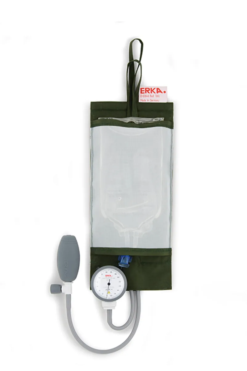 Druckinfusionsmanschette grün, für 500 ml, inkl. Manometer Switch 2.0