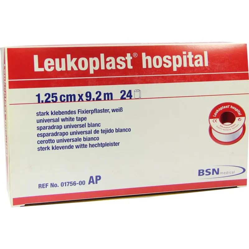 Leukoplast hospital Rollenpflaster, ohne Schutzring, 9,2 m x 1,25 cm, weiß