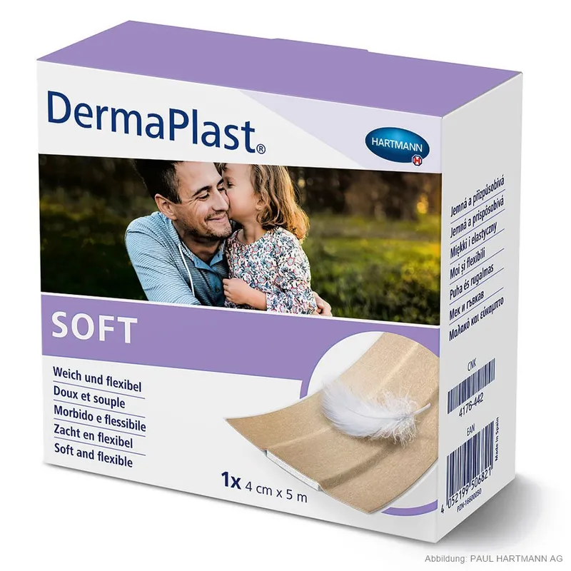 DermaPlast soft, Wundpflaster 5 m x 4 cm