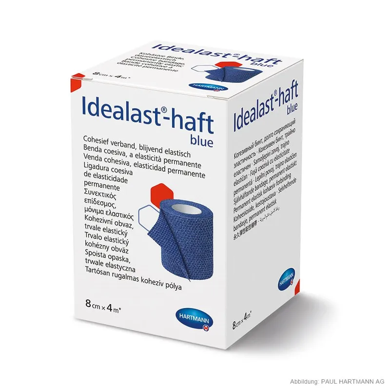 Idealast-haft Color, Idealbinde blau 4 m x 8 cm