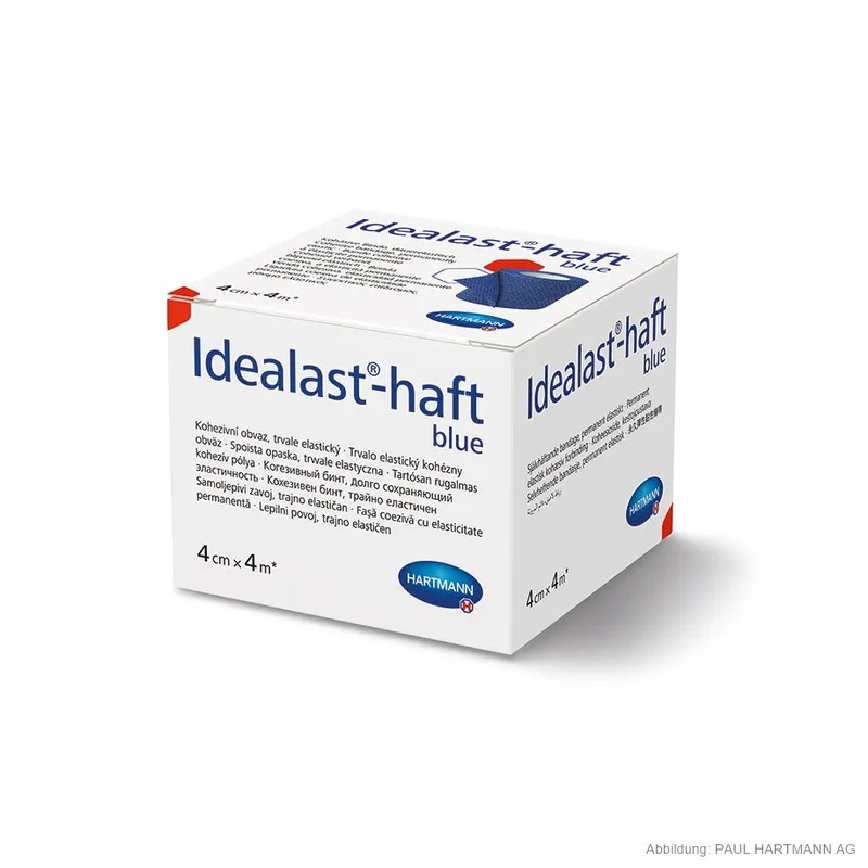 Idealast-haft Color, Idealbinde blau 4 m x 4 cm