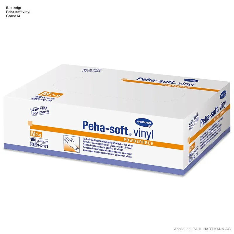 Peha-soft vinyl powderfree U.-Handschuhe, Gr. L (100 Stck.)