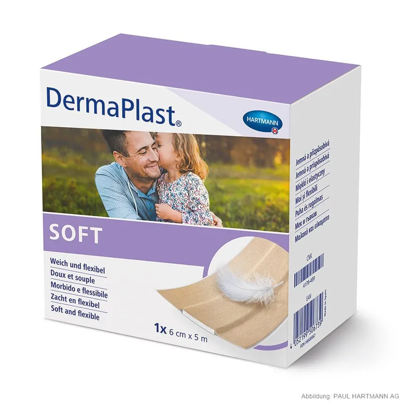 DermaPlast soft, Wundpflaster 5 m x 6 cm