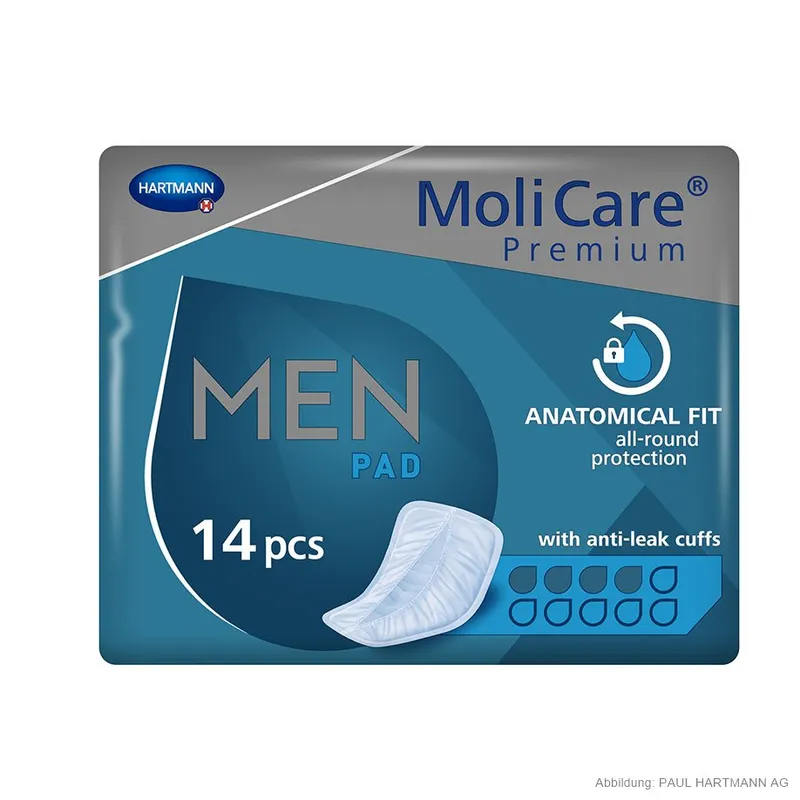 MoliCare Premium MEN PAD 4 Tropfen, Inkontinenzeinlagen (14 Stck.)