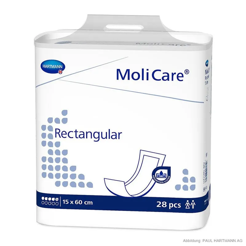 MoliCare Rectangular 5 Tropfen, 15 x 60 cm, Maxi-Vorlagen (28 Stck.)