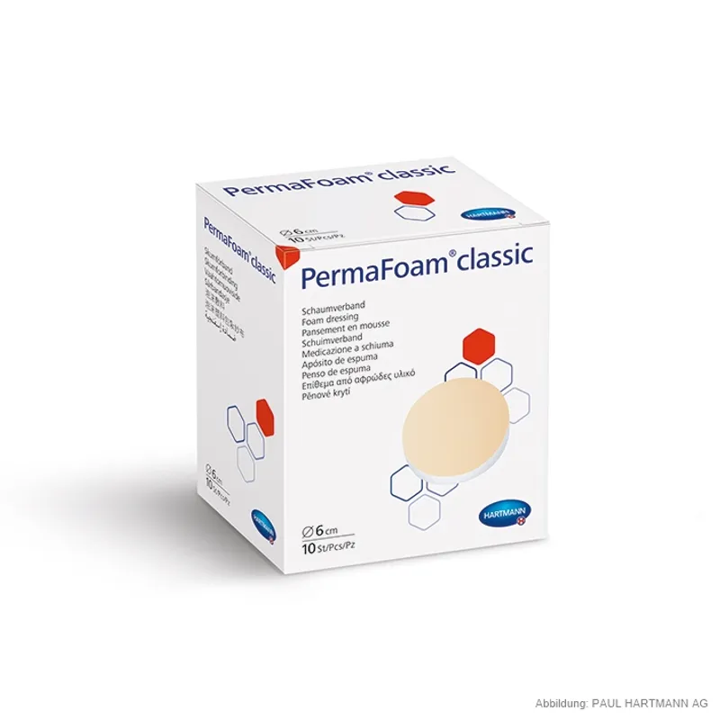 PermaFoam Classic Schaumverband, steril, Ø 6 cm (10 Stck.)