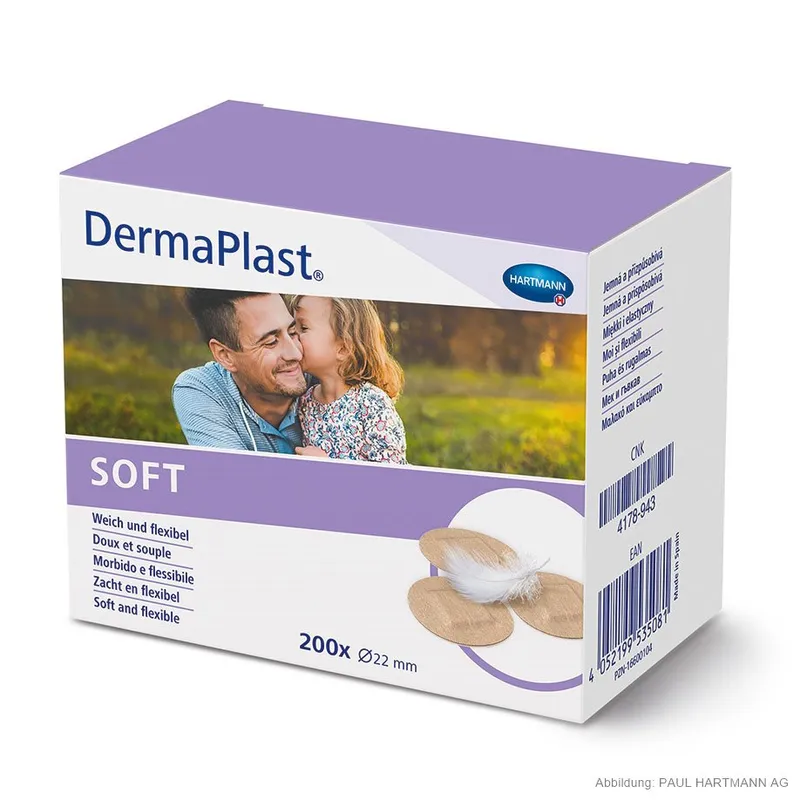 DermaPlast soft, Wundpflaster Ø 22 mm (200 Stck.)