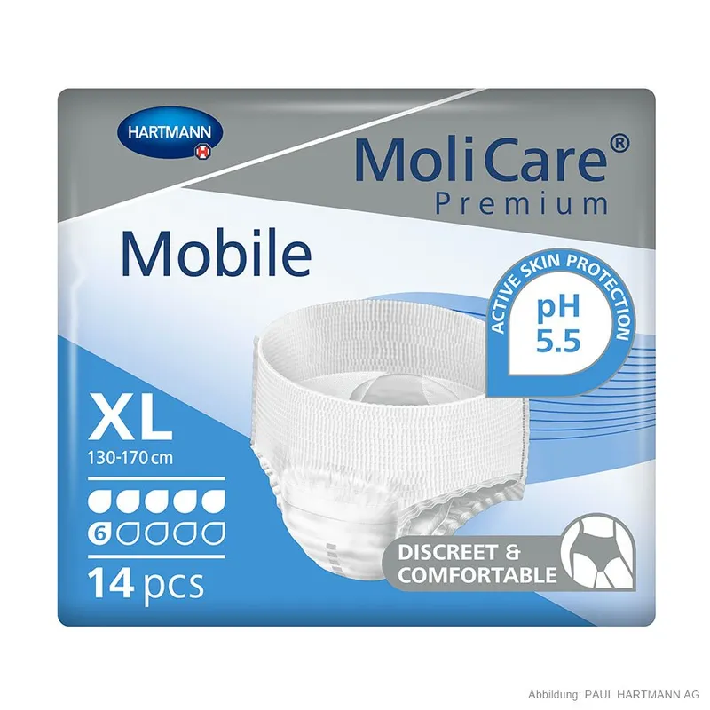 MoliCare Premium Mobile 6 Tropfen, Inkontinenzslips Gr. XL (14 Stck.)