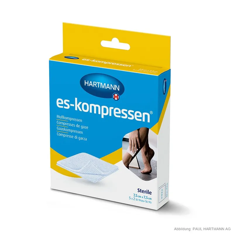 ES-Kompressen steril 8-fach, 7,5 x 7,5 cm (5 x 2 Stck.)