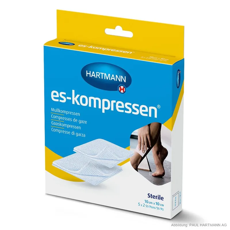 ES-Kompressen steril 8-fach, 10 x 10 cm (5 x 2 Stck.)