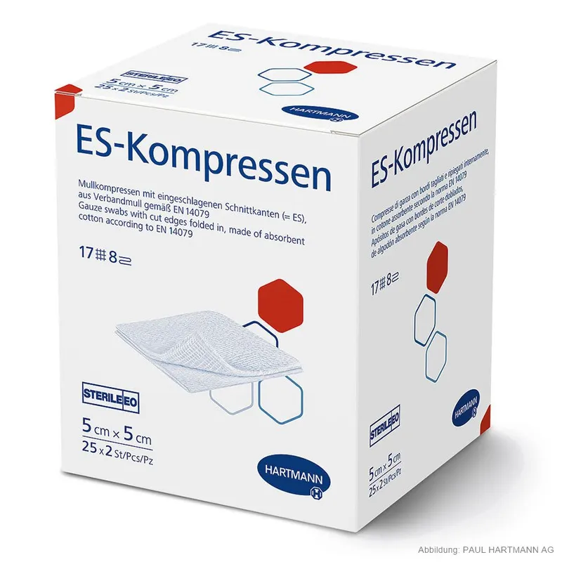 ES-Kompressen steril 8-fach, 5 x 5 cm (25 x 2 Stck.)