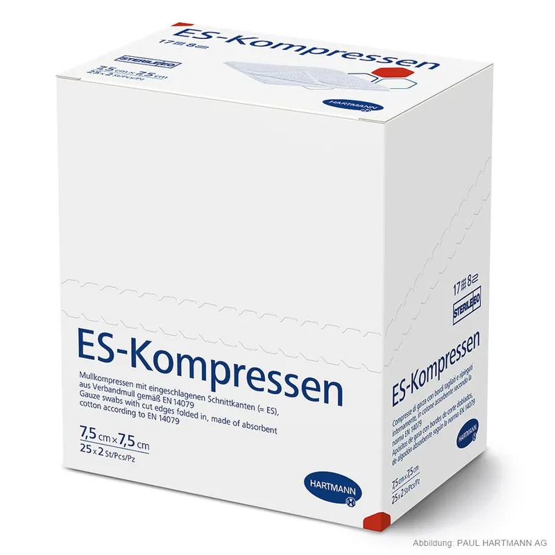 ES-Kompressen steril 8-fach, 7,5 x 7,5 cm (25 x 2 Stck.)